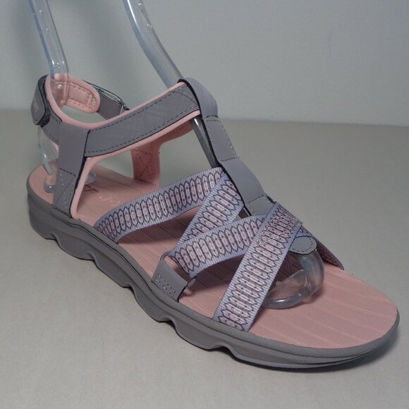 JSport by Jambu Size 7 M KAIA Grey / Pink Geometric Sandals New Women's Shoes - Picture 3 of 16